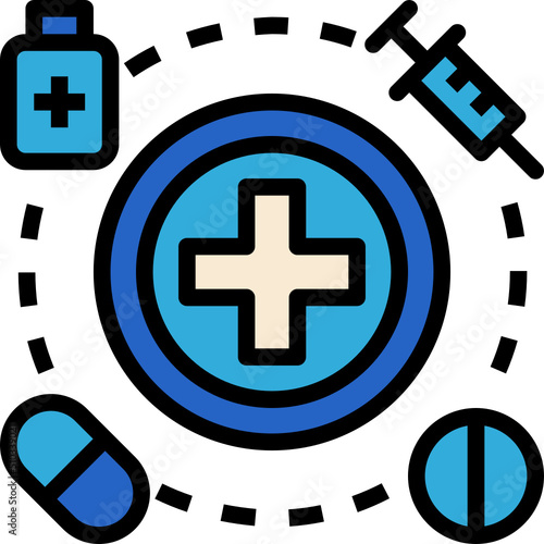 treatment color outline icon