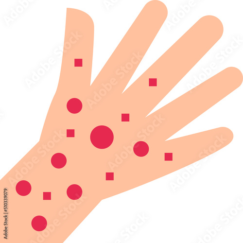 skin rash flat icon