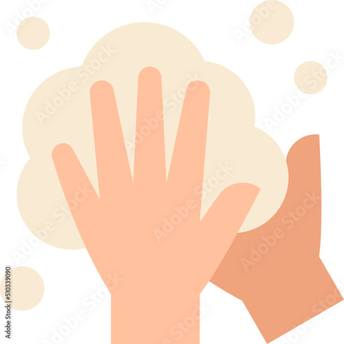 hand washing flat icon
