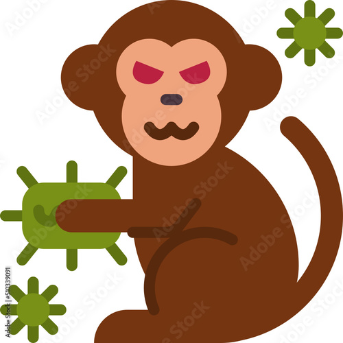 monkeypox flat icon