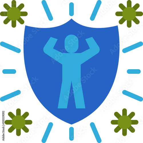 immune flat icon