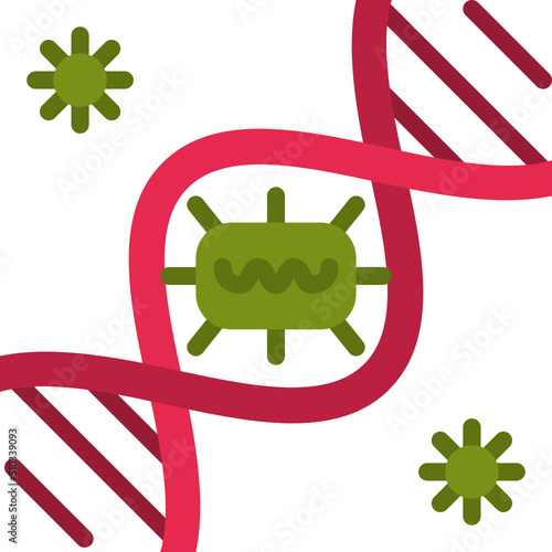 dna virus flat icon