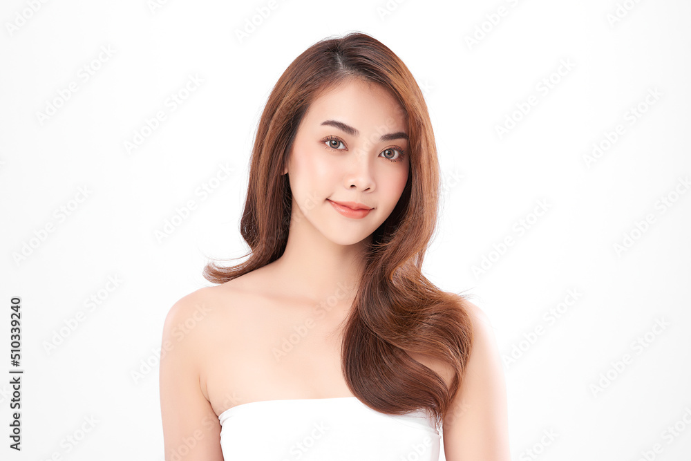 Beautiful young asian woman with clean fresh skin on white background, Face care, Facial treatment, Cosmetology, beauty and spa, Asian women portrait. Beautiful young asian woman with clean fresh skin on white background, Face care, Facial treatment, Cosmetology, beauty and spa, Asian women portrait.