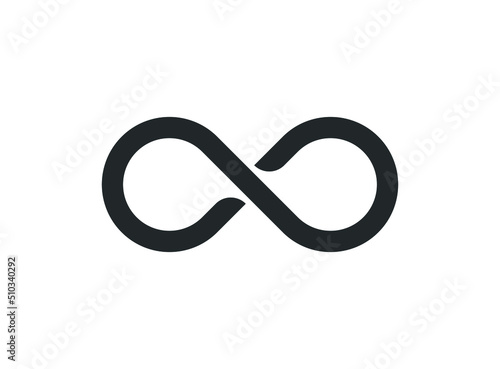 Infinity loop icon vector design with editable stroke