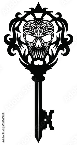 Goth style Skull Key