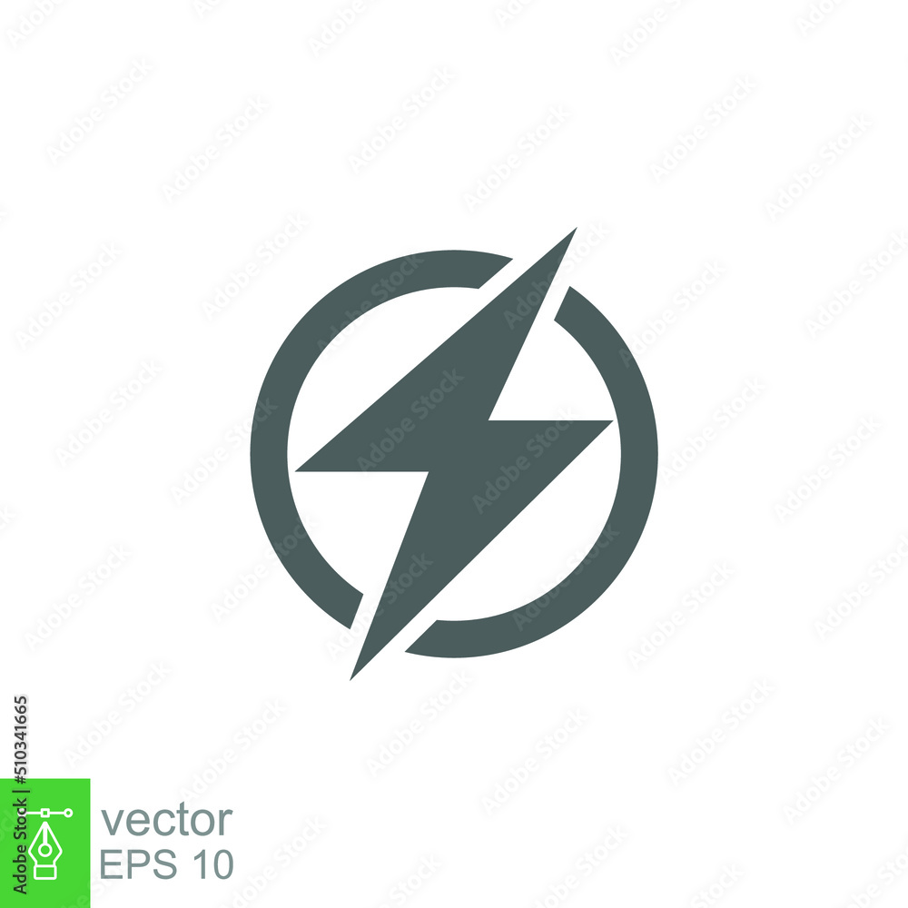 Power icon. Lightning, bolt, energy and thunder electric concept. Vector illustration isolated. EPS 10. Power icon. Lightning, bolt, energy and thunder electric concept. Vector illustration isolated. EPS 10.
