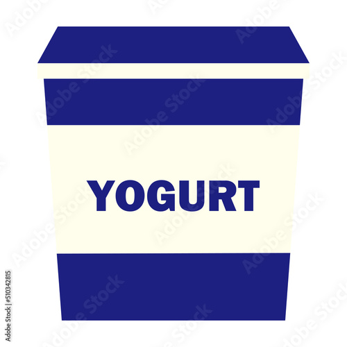 Simple blue and white yogurt packs