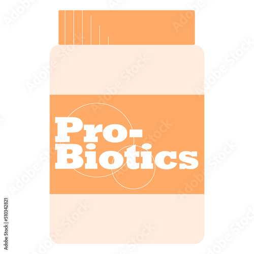 Intestinal regimen in a simple orange container.