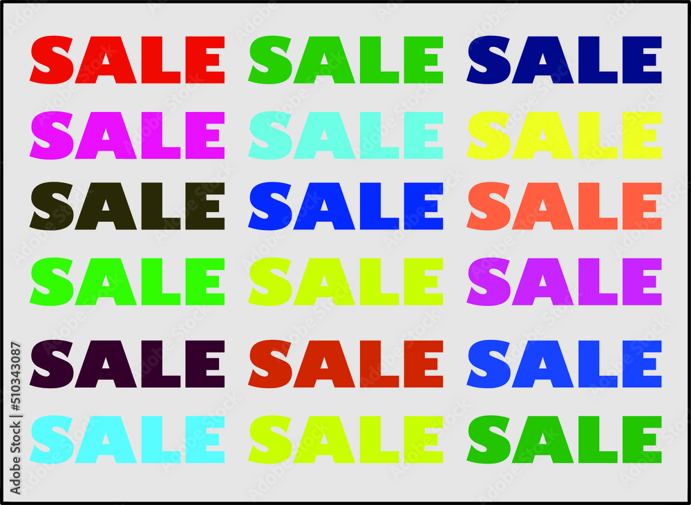 Sale sale advertisement colorful vector
