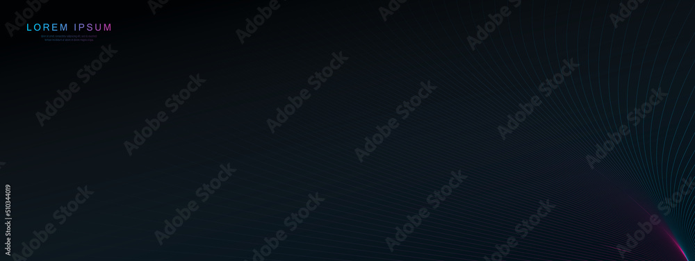 Abstract blue and pink lines wavy on dark background. Futuristic technology digital hi tech concept. Vector illustration Abstract blue and pink lines wavy on dark background. Futuristic technology digital hi tech concept. Vector illustration