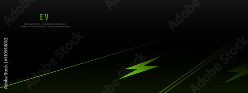 EV electric vehicles road. Eco friendly vehicle concept. Vector illustration