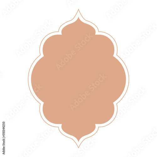 Collection of oriental style Islamic windows and arches with modern boho design.