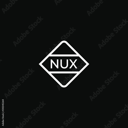 NUX 3 letter design for logo and icon.NUX monogram logo.vector illustration. photo