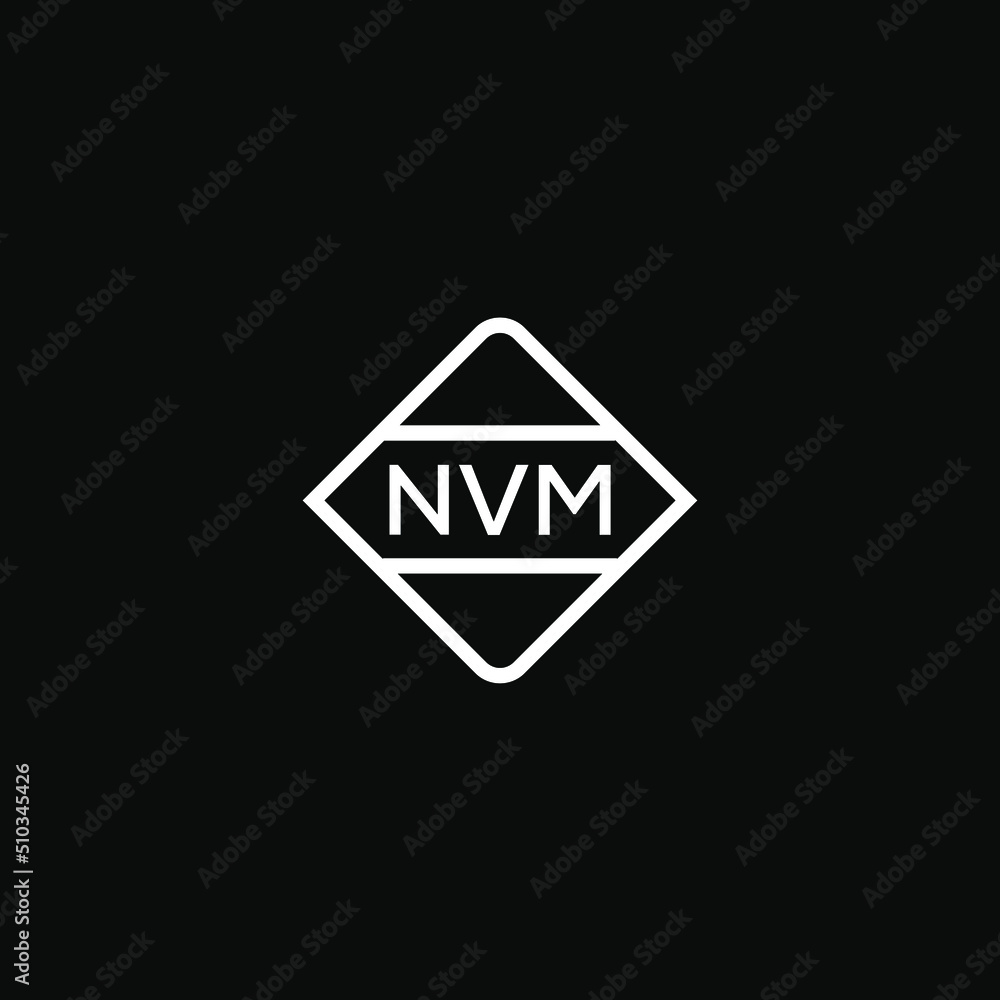 NVM 3 letter design for logo and icon.NVM monogram logo.vector ...