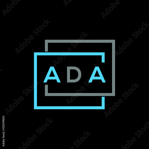 ADA letter logo creative design. ADA unique design.
