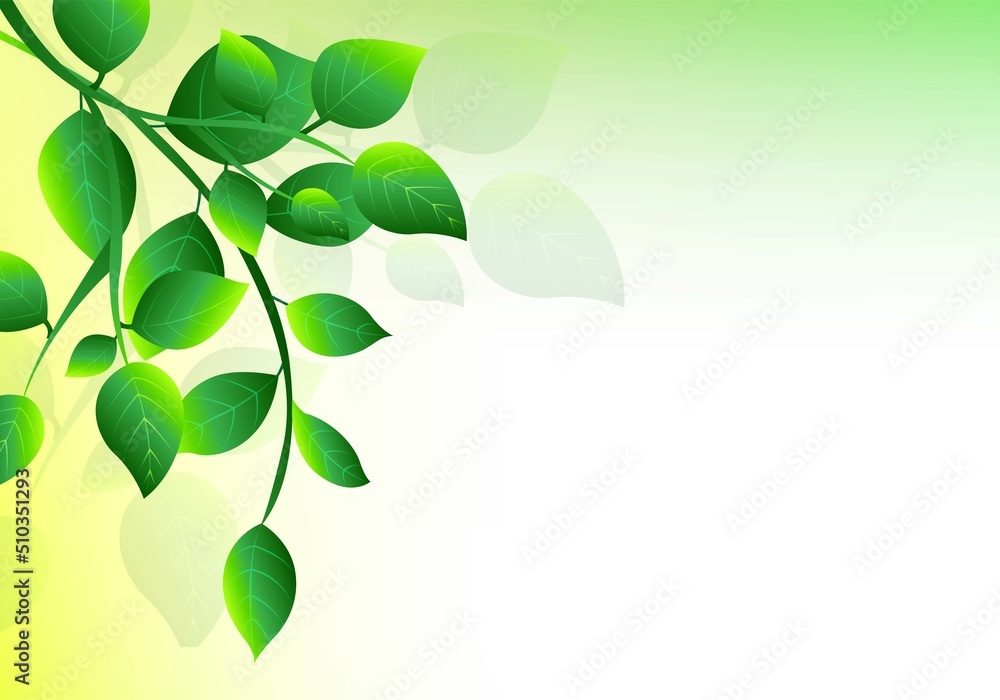 Modern decorative green leaves background Modern decorative green leaves background