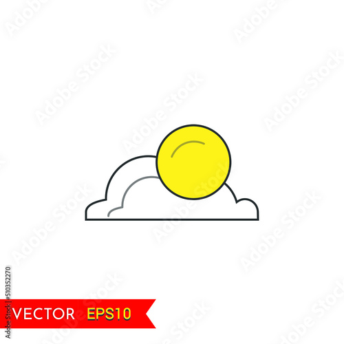 Creative Weather forecast button icon vector