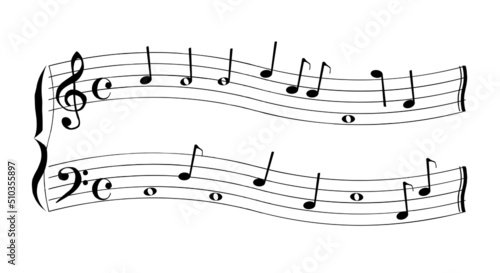 Musical Wave Of Notes