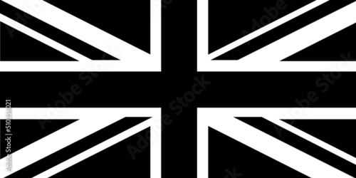 Fototapeta Union Jack UK Flag In Black And White