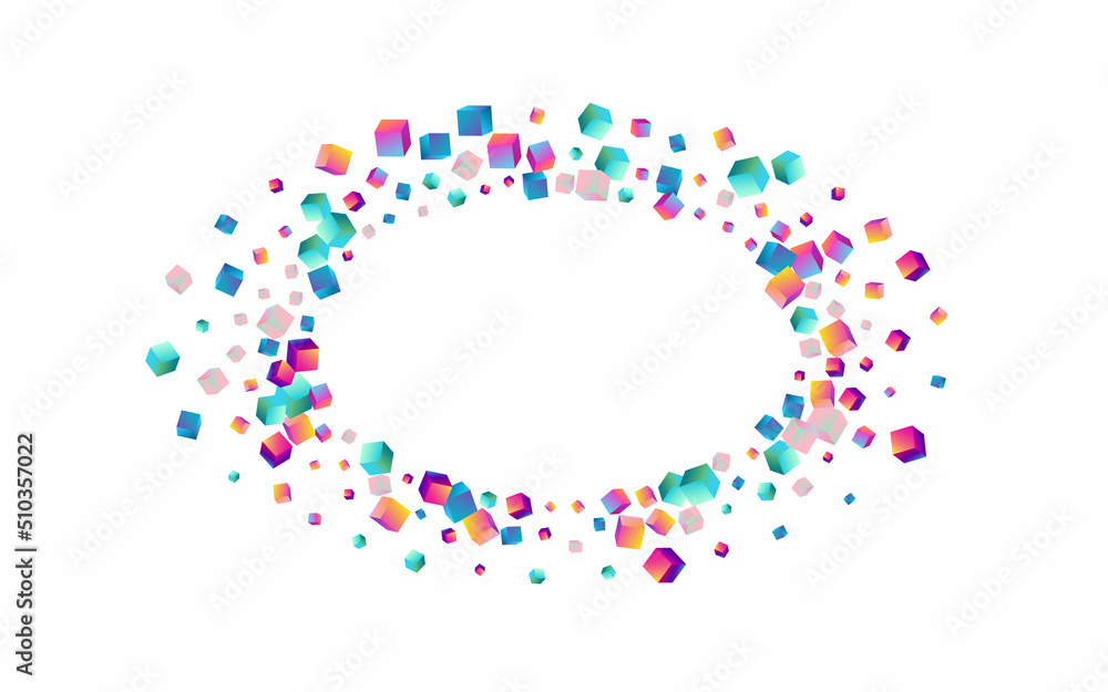 Rainbow Polygon Vector White Background. Gradient Rainbow Polygon Vector White Background. Gradient