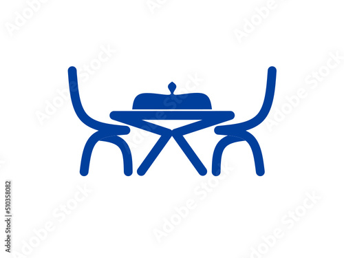 dining table icon with simple design