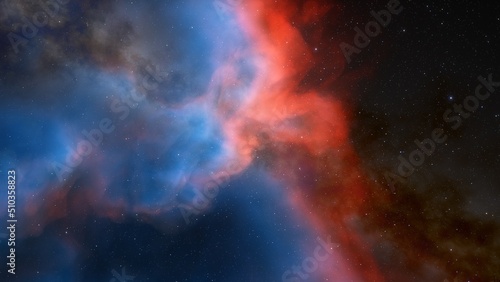 Universe filled with stars  nebula and galaxy 