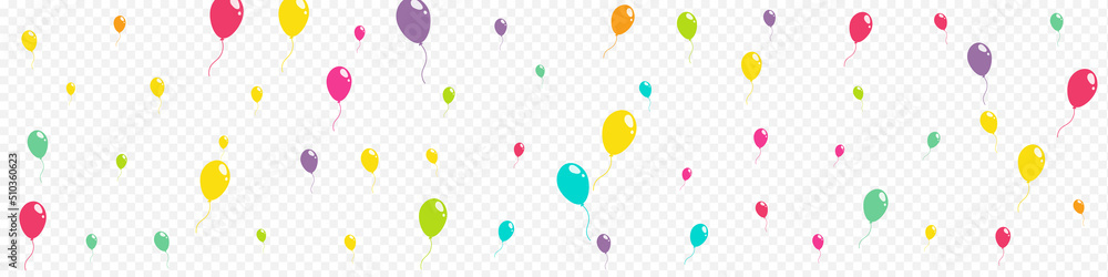Cute Party Balloon Vector Panoramic Transparent Cute Party Balloon Vector Panoramic Transparent