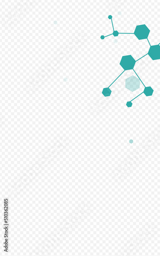 Abstract Chemistry Vector Transparent Background.