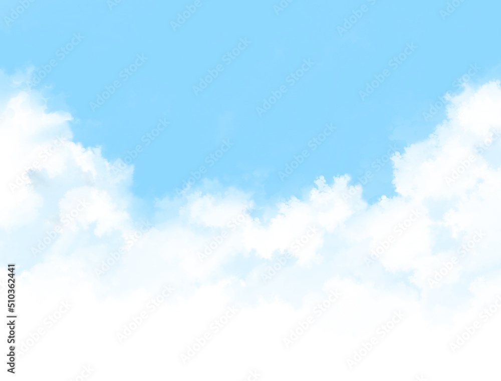 青空の背景イラスト 水彩 壁紙 青空の背景イラスト 水彩 壁紙
