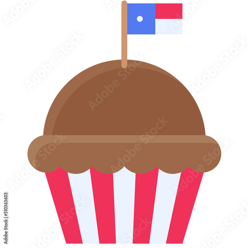 Cupcake icon   Fourth of July related vector