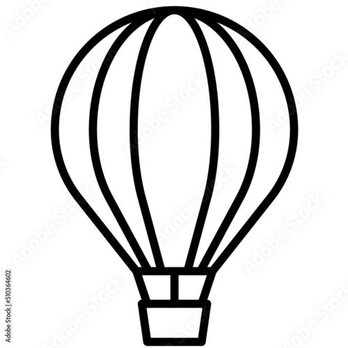 Hot air balloon icon,  Fourth of July related vector