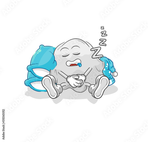 ghost sleeping character. cartoon mascot vector