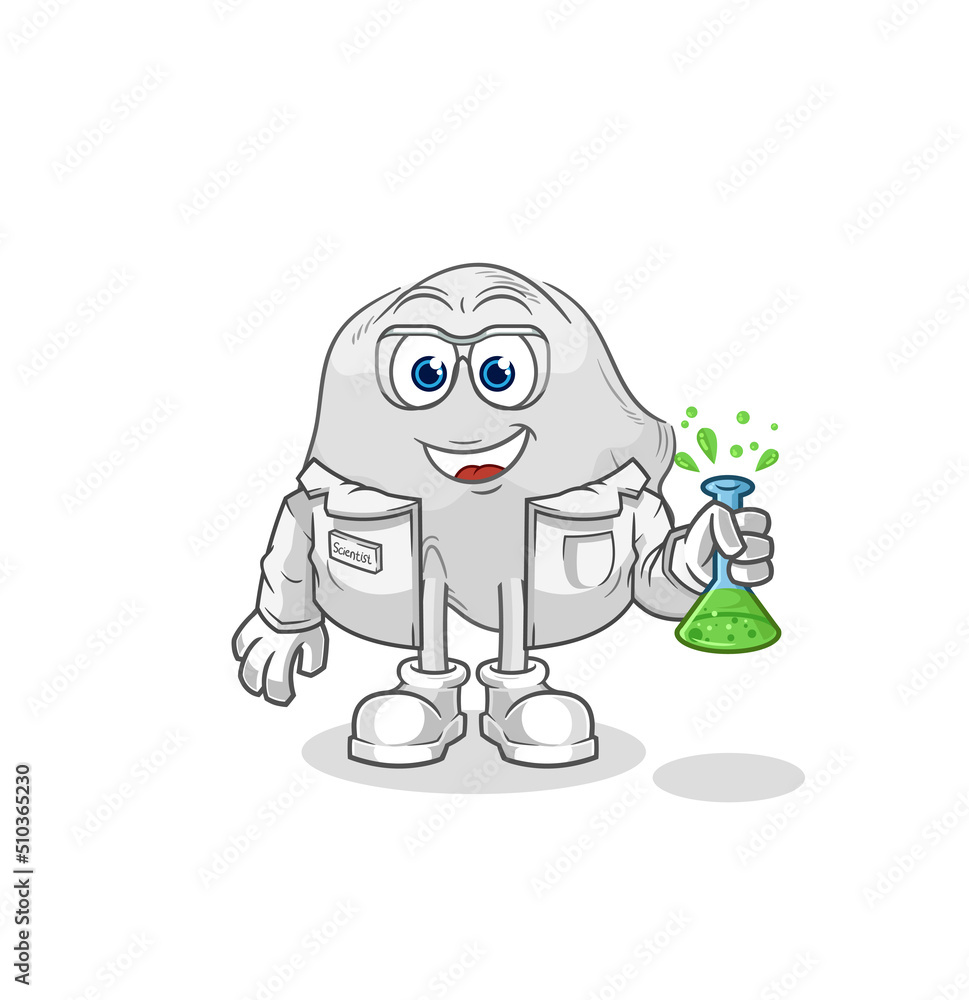 ghost scientist character. cartoon mascot vector ghost scientist character. cartoon mascot vector
