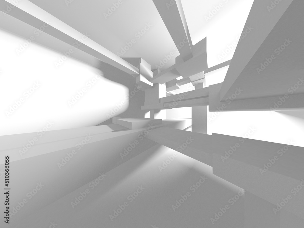 Obraz premium Abstract White Architecture Design Concept