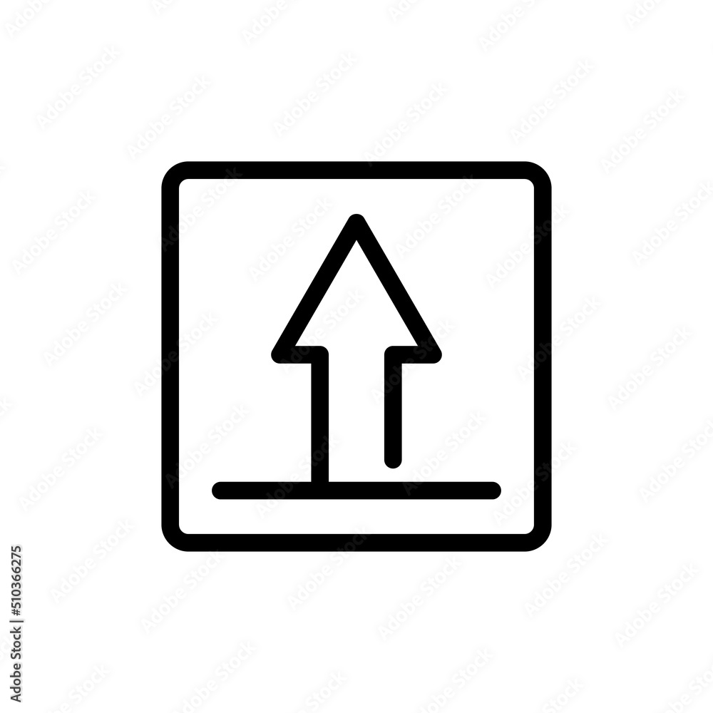 Up arrow icon vector with rectangle. suitable for upload icon, ui-ux, web, website, start up, pixel perfect. line icon style. Simple design illustration editable Up arrow icon vector with rectangle. suitable for upload icon, ui-ux, web, website, start up, pixel perfect. line icon style. Simple design illustration editable
