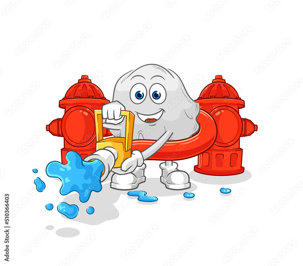 Fototapeta premium ghost firefighter vector. cartoon character