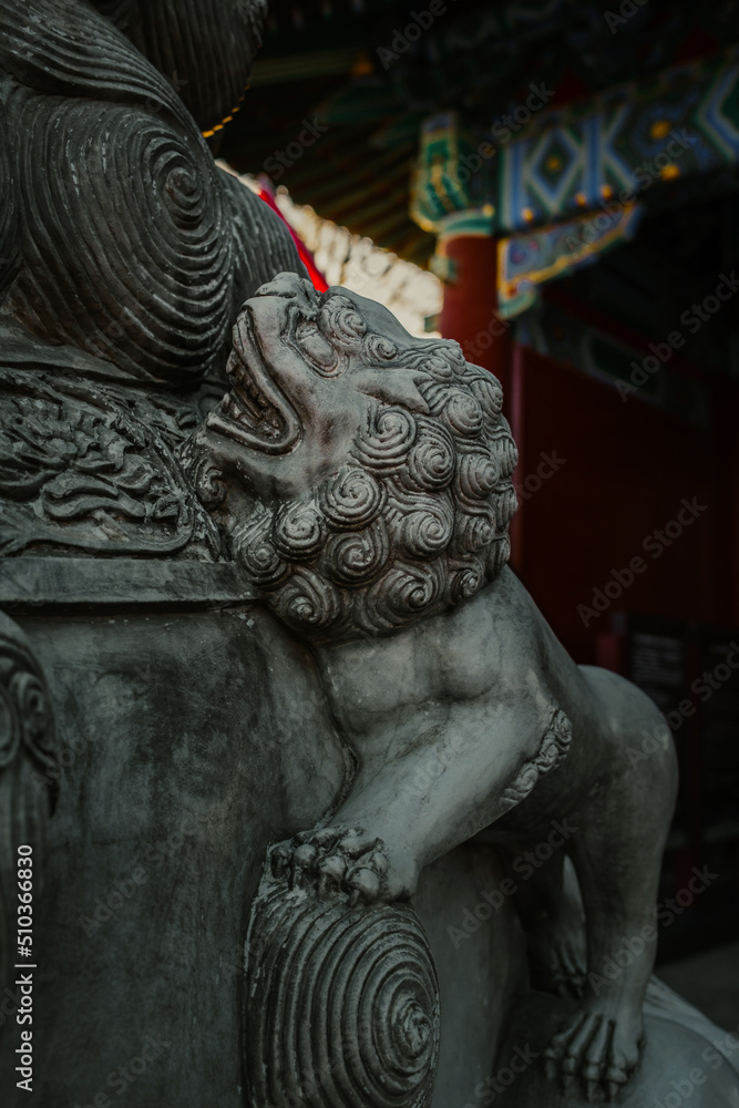 Chinese imperial guardian lion statue Chinese imperial guardian lion statue
