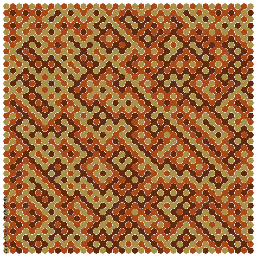 Multicolor truchet tiling connections illustration Multicolor truchet tiling connections illustration