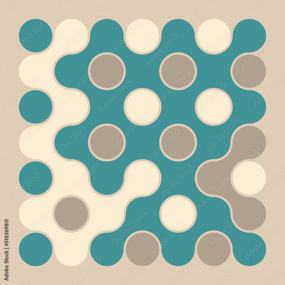 Multicolor truchet tiling connections illustration Multicolor truchet tiling connections illustration