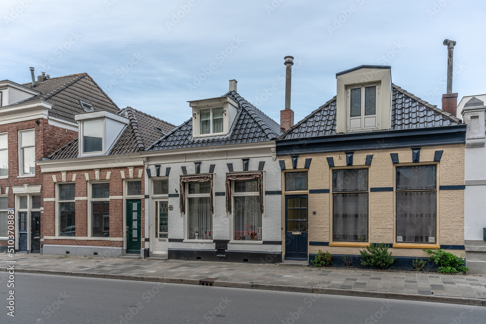 Facades of houses in Groningen, The Netherlands. Facades of houses in Groningen, The Netherlands.