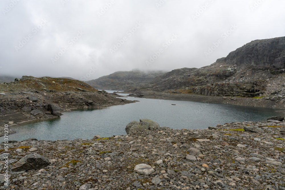 Fototapeta premium Nupstjorn, a lake at 1300m in Telemarken (Norway) on Hardangervidda.