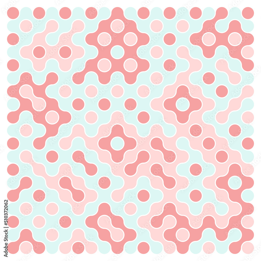 Multicolor truchet tiling connections illustration Multicolor truchet tiling connections illustration