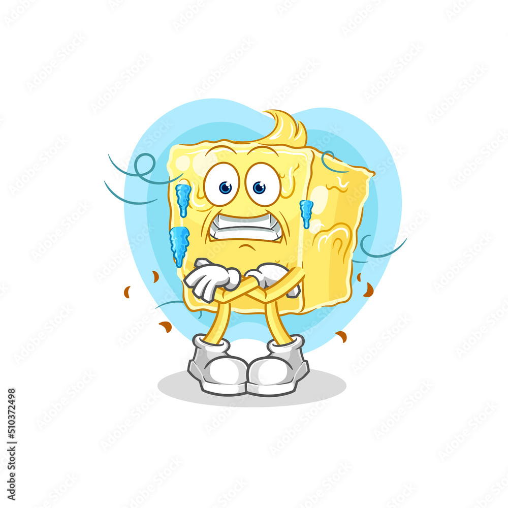 butter cold illustration. character vector