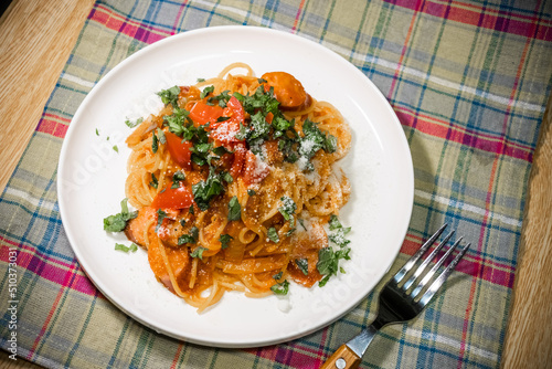イタリアンパスタ talian pasta made outdoors