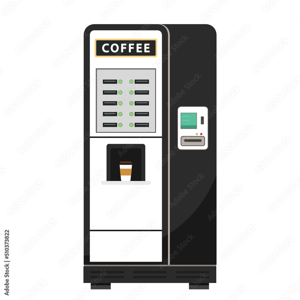 Coffee vending machine vector. Vending clipart isolated on white background Coffee vending machine vector. Vending clipart isolated on white background
