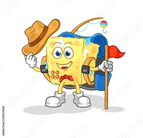 sponge scout vector. cartoon character