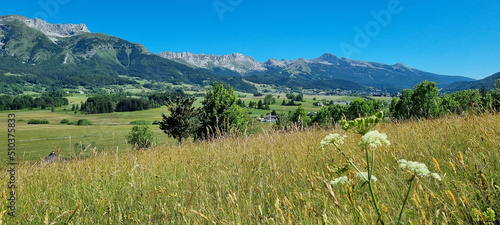 Le plateau du Vercors vu depuis les crêtes de la Molière 
