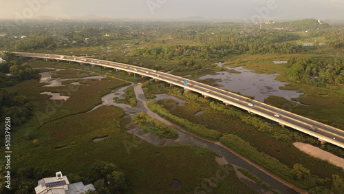 Sri Lanka Express Way from the Sky at Dawn