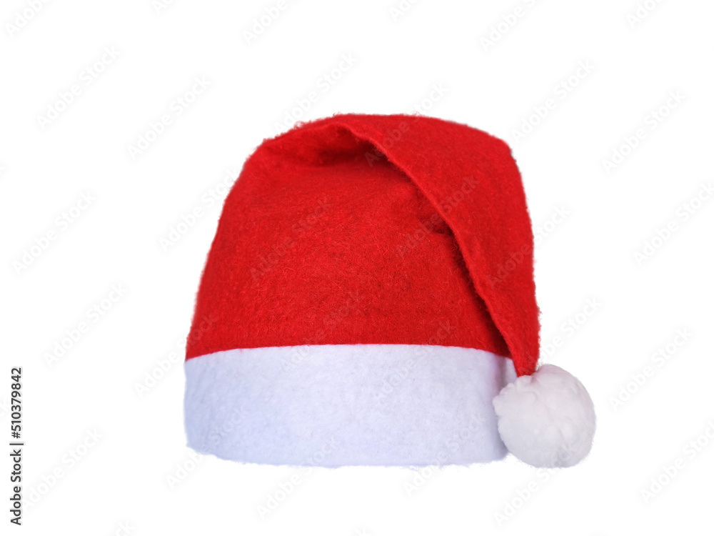 red santa hat isolated on a white background red santa hat isolated on a white background