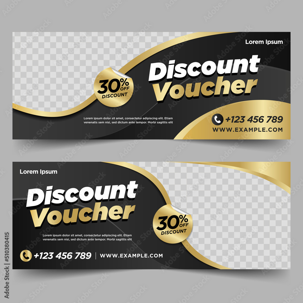 Obraz premium Food gift voucher, discount design template 